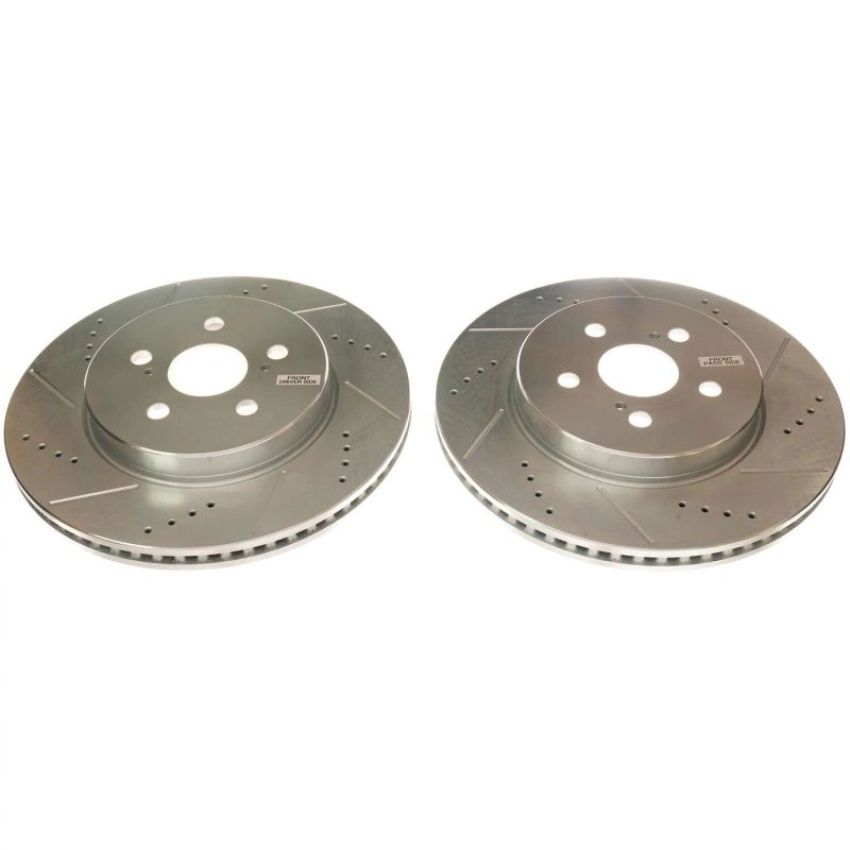 PowerStop JBR1780XPR PowerStop Evolution Performance Drilled, Slotted & Plated Brake Rotor Pair