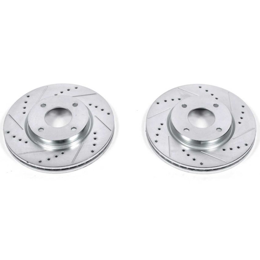 PowerStop JBR1191XPR PowerStop Evolution Performance Drilled, Slotted & Plated Brake Rotor Pair