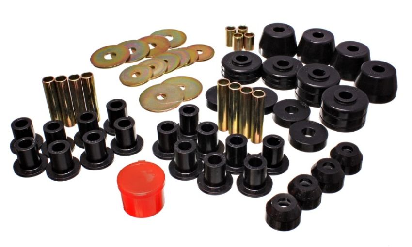 Energy Suspension 5.18102G 72-85 Dodge/Plymouth 1/2 & 3/4 Ton S/C Pickup Black Hyper-Flex Master Bushing Set