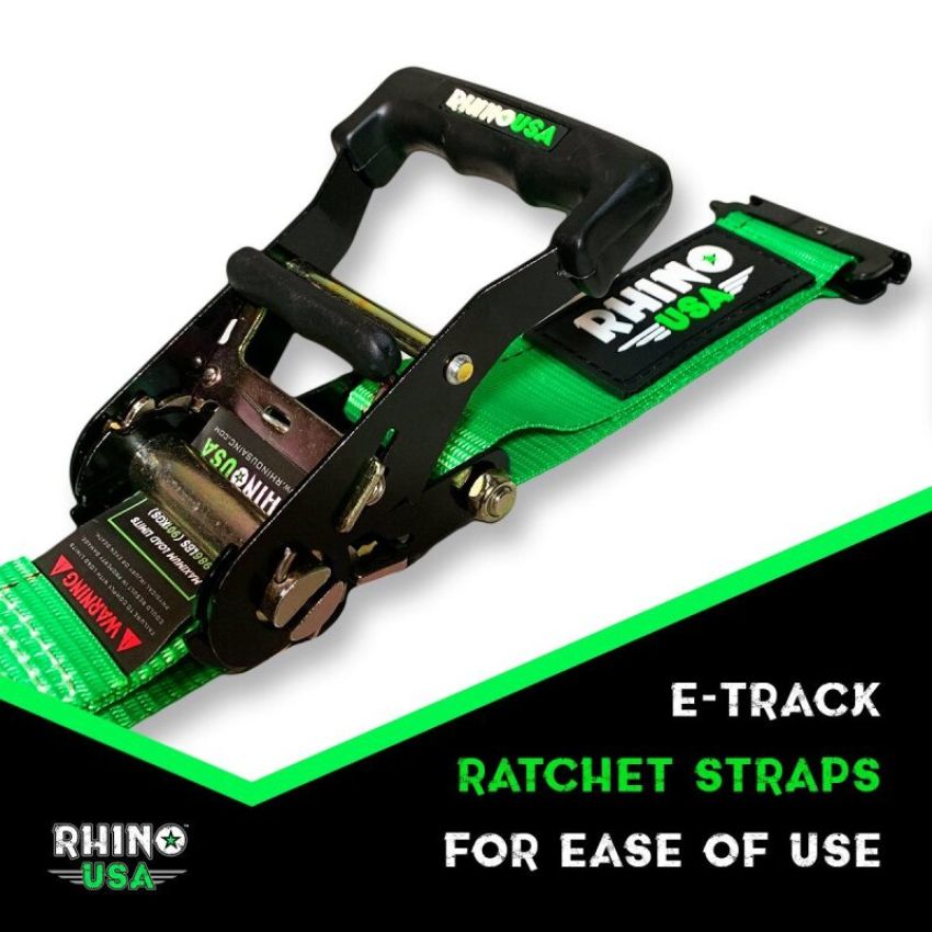 Rhino USA RNO-CHOCK-SET Utv Wheel Chock Tie-Down Kit (2-Wheel Kit) (Green)