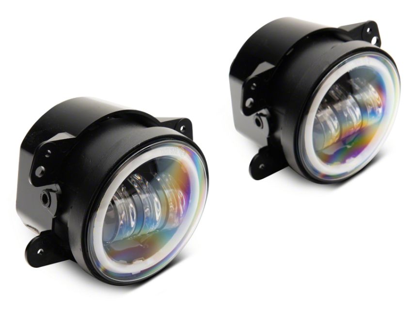 Raxiom J141994 07-18 Jeep Wrangler JK Axial Series Halo LED Fog Lights- Amber