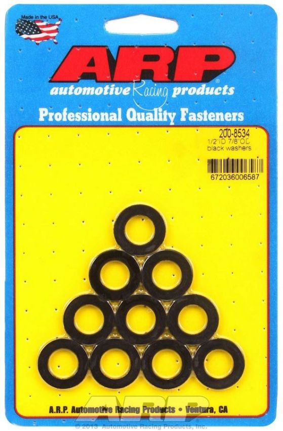 ARP ARP200-8534 Black Washers - 1/2 ID x 7/8 OD (10)