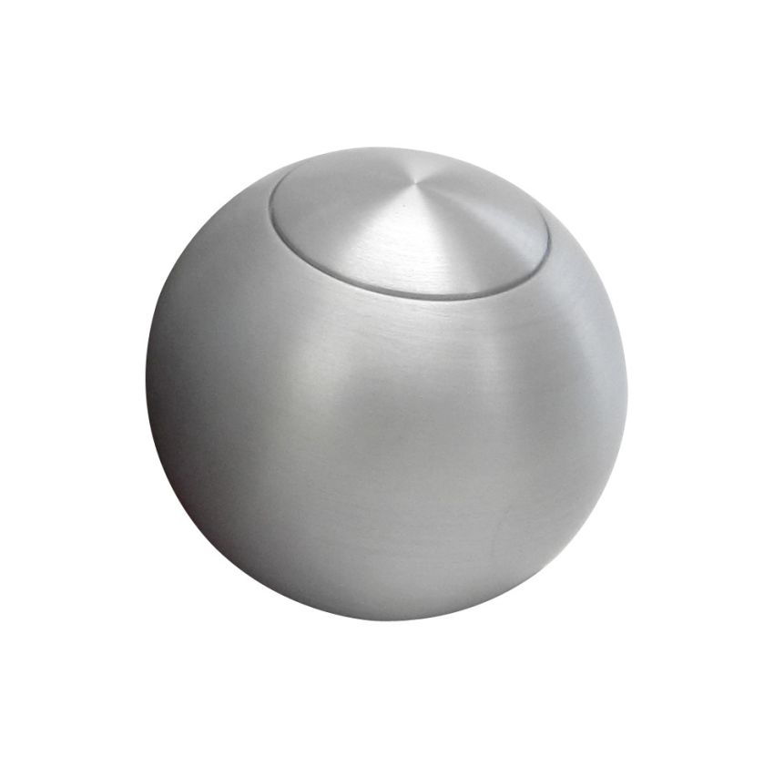 LOKAR LOKSK-6920 2in Shift Knob Solid Round Brushed w/Button
