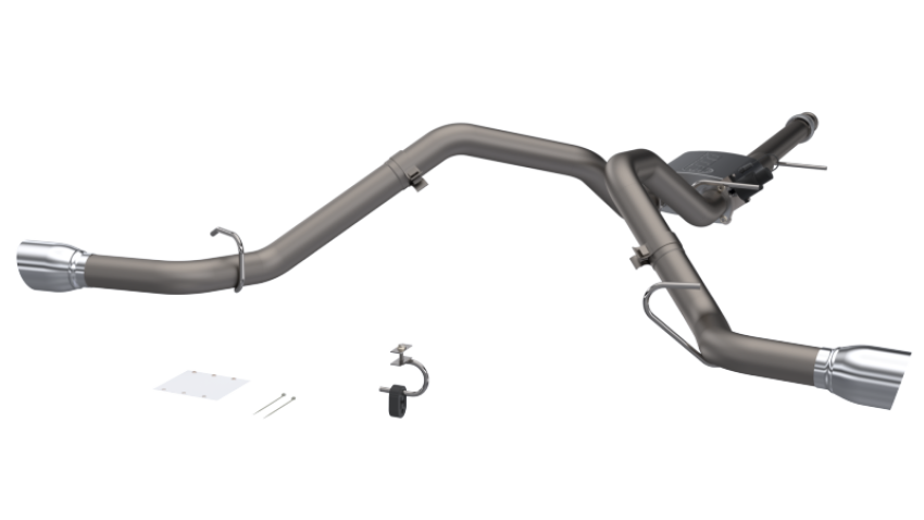 QTP 410015 2014-2018 Silverado/Sierra  Screamer Split Rear Exit Cat Back