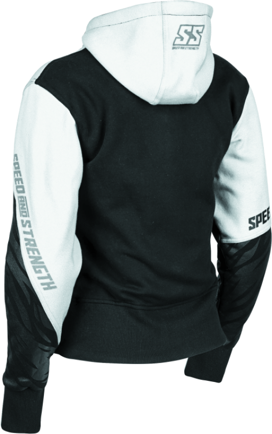 Speed and Strength 884456 Cat Outa Hell Hoody White/Black Womens - XS