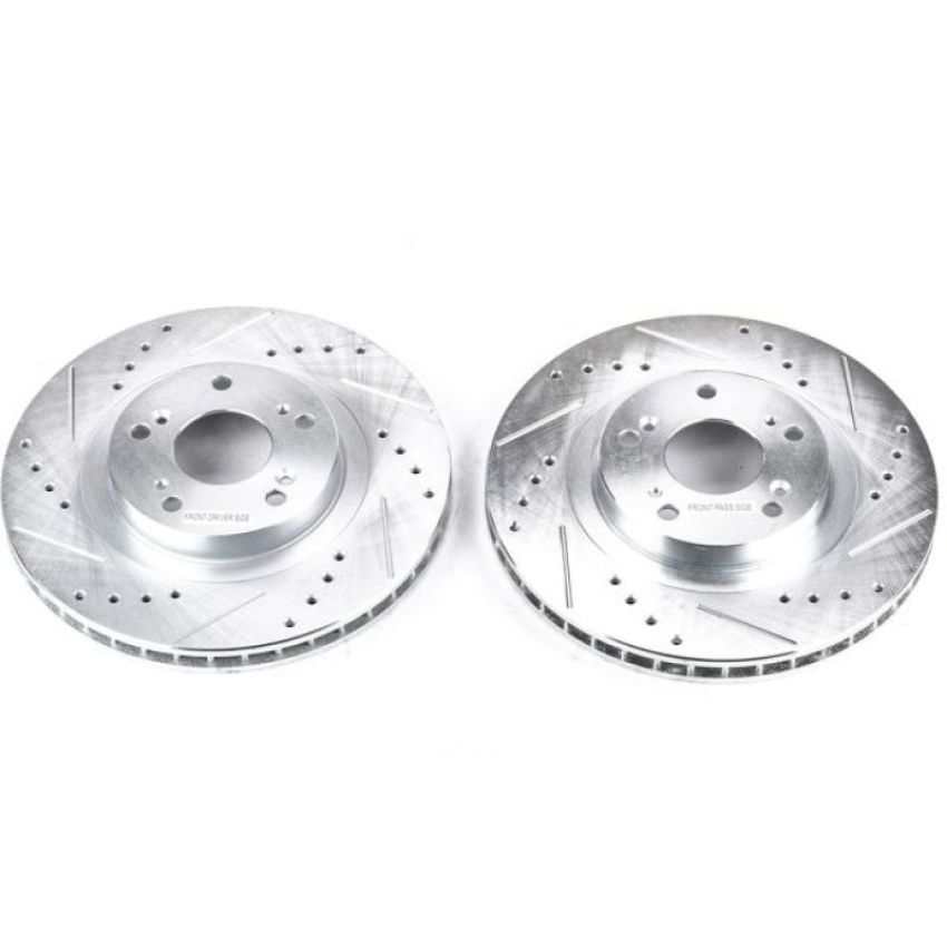 PowerStop JBR991XPR PowerStop Evolution Performance Drilled, Slotted & Plated Brake Rotor Pair