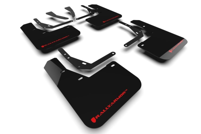 Rally Armor MF113-UR-BLK-RD Black Mud Flap/Red Logo