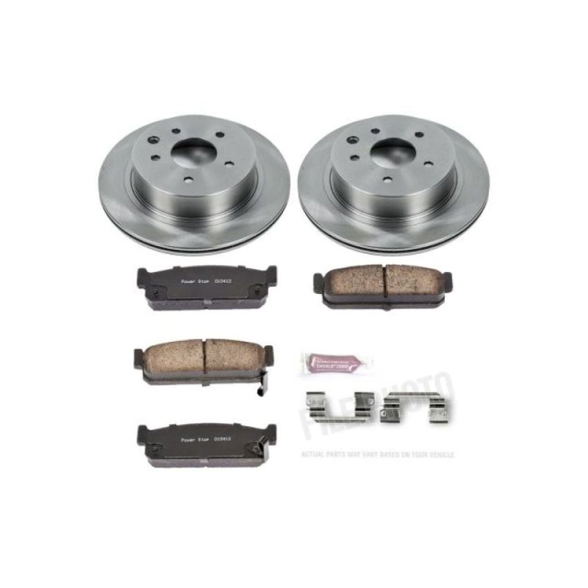 PowerStop KOE5032 OE Stock Replacement Low-Dust Ceramic Brake Pad and Rotor Kit