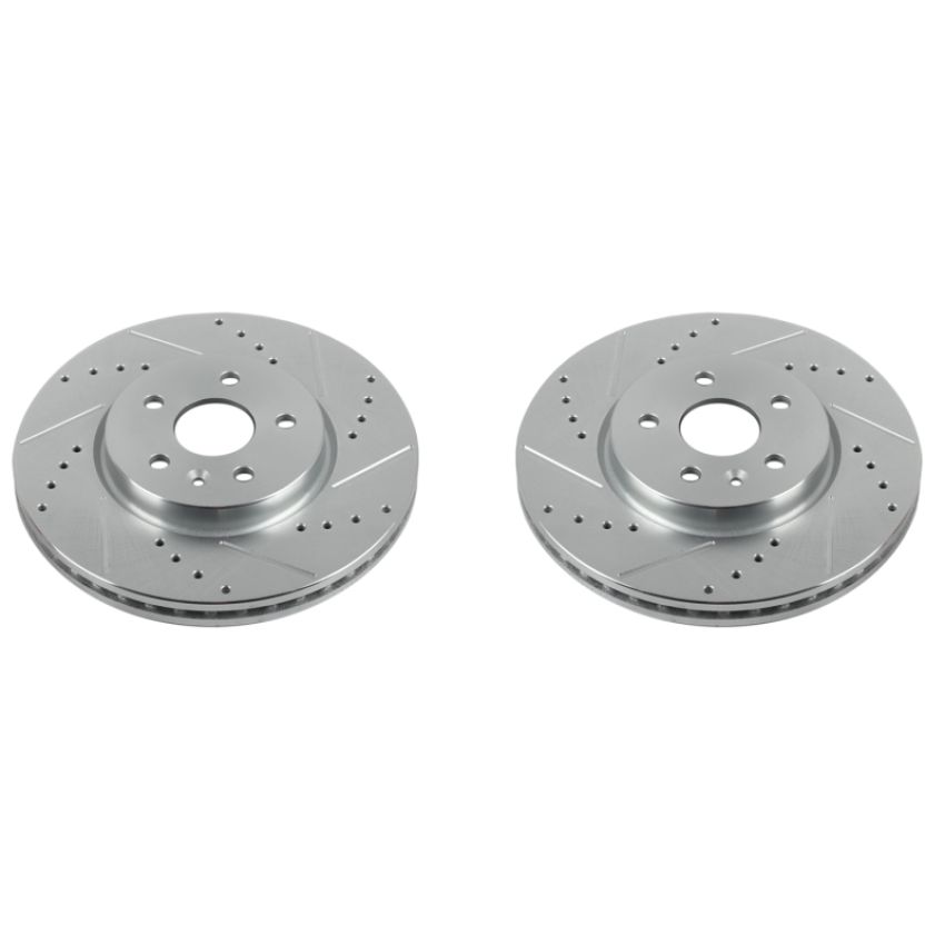 PowerStop AR82181XPR PowerStop Evolution Performance Drilled, Slotted & Plated Brake Rotor Pair