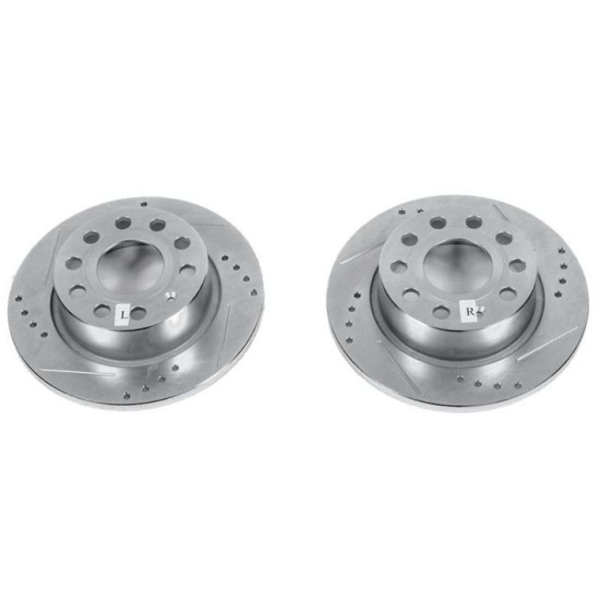 PowerStop EBR1207XPR PowerStop Evolution Performance Drilled, Slotted & Plated Brake Rotor Pair