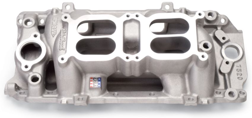 EDELBROCK EDE7520 BBC Performer RPM Dual Quad A/G Manifold - O/P
