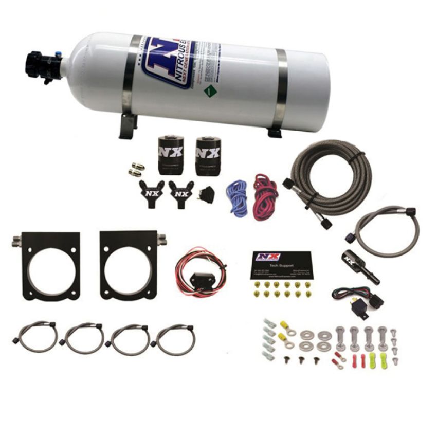 Nitrous Express 20970-15 GEN-V VIPER NITROUS PLATE SYSTEM (50-400HP) W/ 15LB BOTTLE