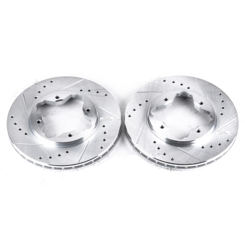 PowerStop JBR524XPR PowerStop Evolution Performance Drilled, Slotted & Plated Brake Rotor Pair