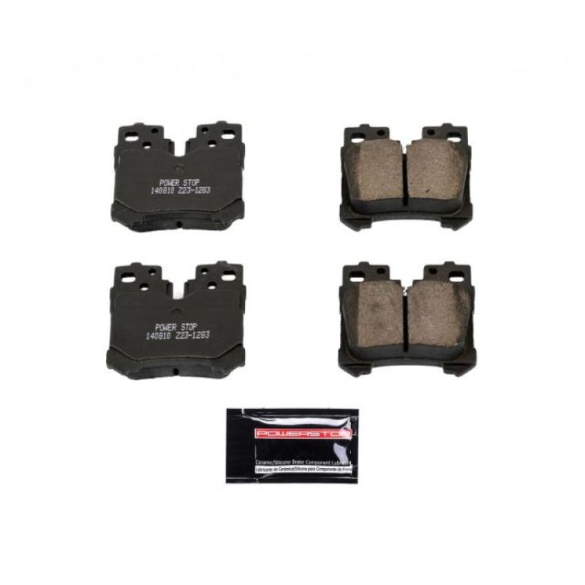 PowerStop Z23-1283 PowerStop - Z23 Daily Driver Carbon-Fiber Ceramic Brake Pads with Hardware Kit