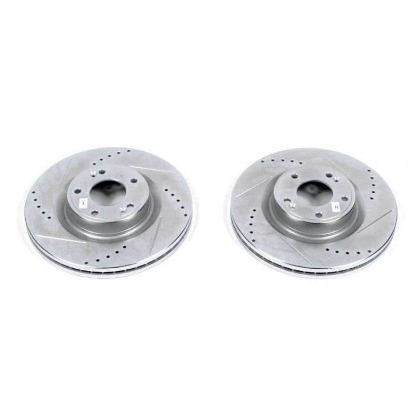 PowerStop JBR1531XPR PowerStop Evolution Performance Drilled, Slotted & Plated Brake Rotor Pair