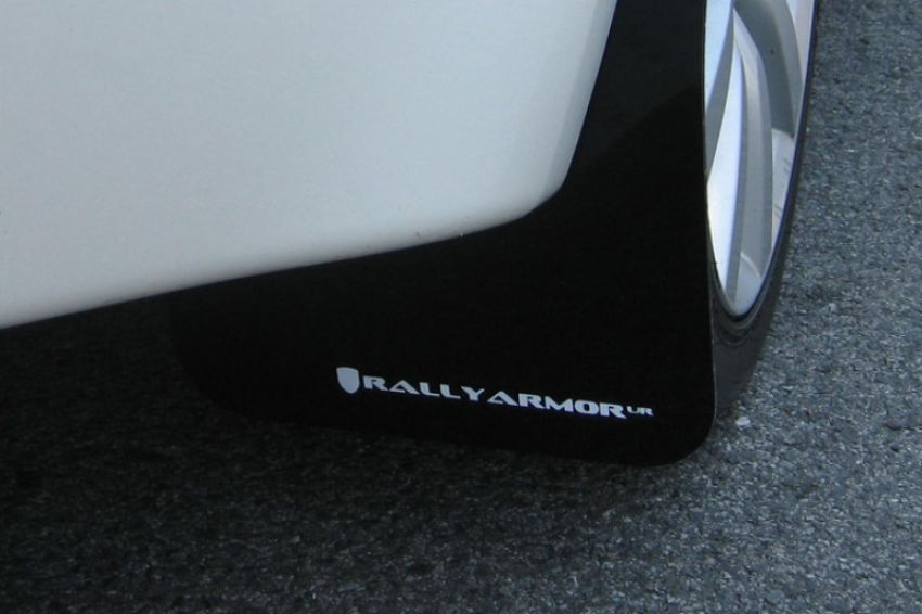 Rally Armor MF10-UR-BLK/WH Black Mud Flap/White Logo