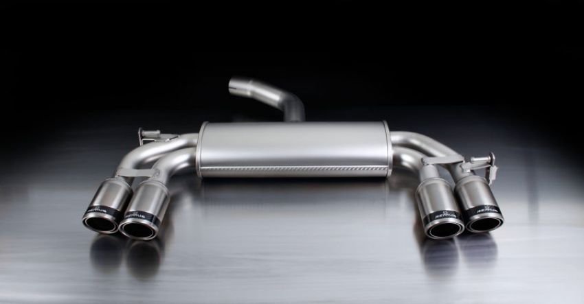 Remus 955108 1584CS 2011 Volkswagen Golf VI 1.2L Cat Back Exhaust w/84mm Angled w/Carbon Ring Tail Pipe Set