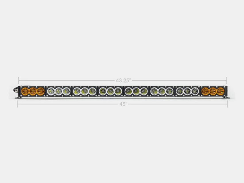 Cali Raised LED CR2317 Cali Raised 43 Amber/White Dual Function Led Bar - Dual Function Wire Harness/Tall Dual Function Sw
