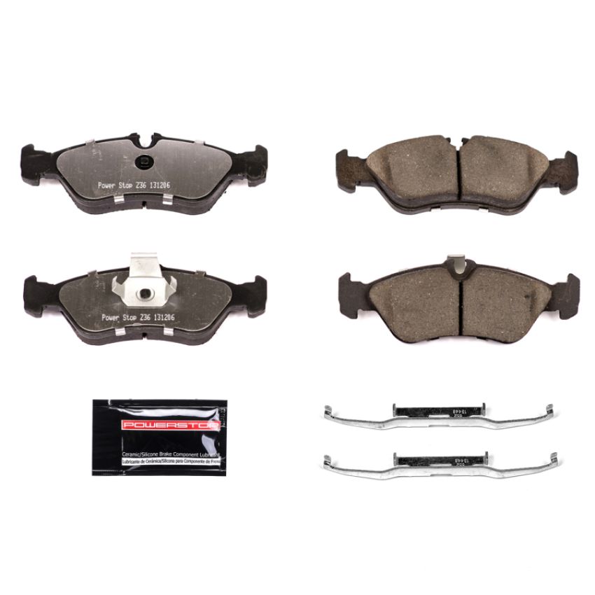 PowerStop Z36-1229 PowerStop - Z36 Truck and SUV Carbon-Fiber Ceramic Brake Pads with Hardware Kit
