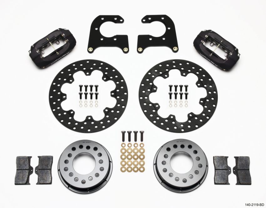 Wilwood 140-2119-BD Forged Dynalite Rear Drag Kit Drilled Rotor New Big Ford 2.50in Offset