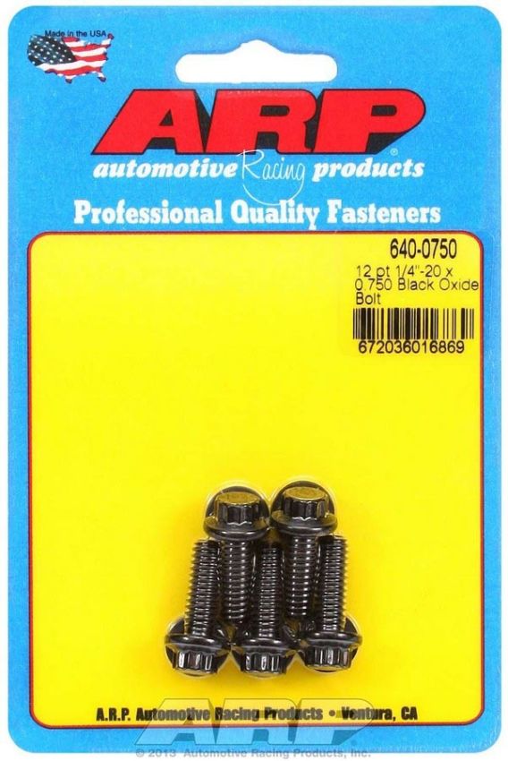 ARP ARP640-0750 Bolt Kit - 12pt. (5) 1/4-20 x .750