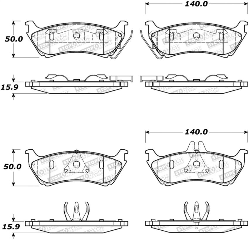 Stoptech 308.08750 Street Brake Pads