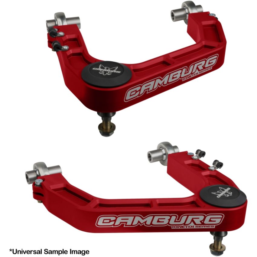 Camburg CAM-210099-RED Chevy/GMC 1500 2WD/4WD 19-23 KINETIK V2 Performance Billet Uniball Upper Arms (Red)
