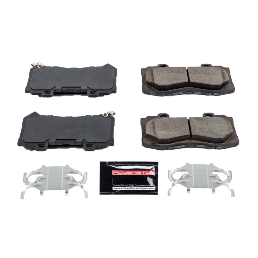 PowerStop Z23-1802 PowerStop - Z23 Daily Driver Carbon-Fiber Ceramic Brake Pads with Hardware Kit