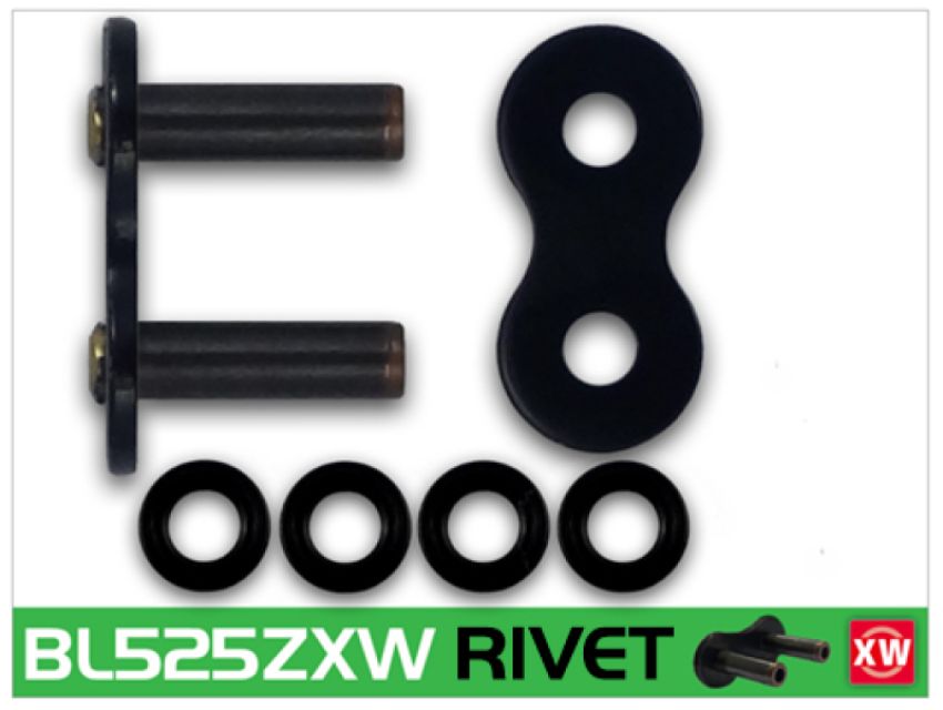RK Chain BL525ZXW-RL BL525ZXW-RIVET - Black Scale