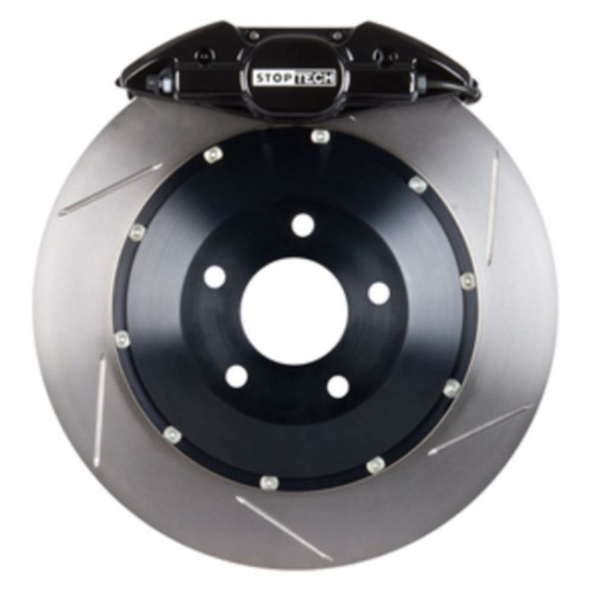 Stoptech 83.647.0023.51 90-96 300zx Rear BBK w/ Black ST-22 Calipers Slotted 328x28 Rotors Pads and SS Lines