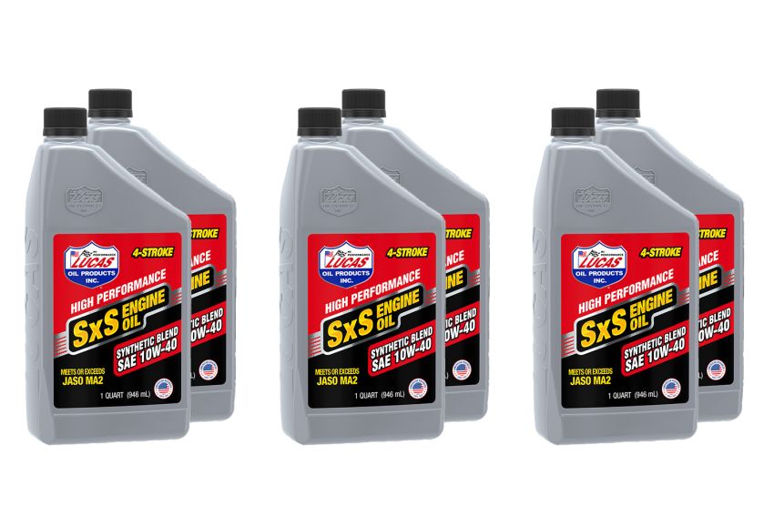 LUCAS OIL LUC11196-6 Synthetic Blend 10w40 SXS Oil Case 6 x 1 Quart