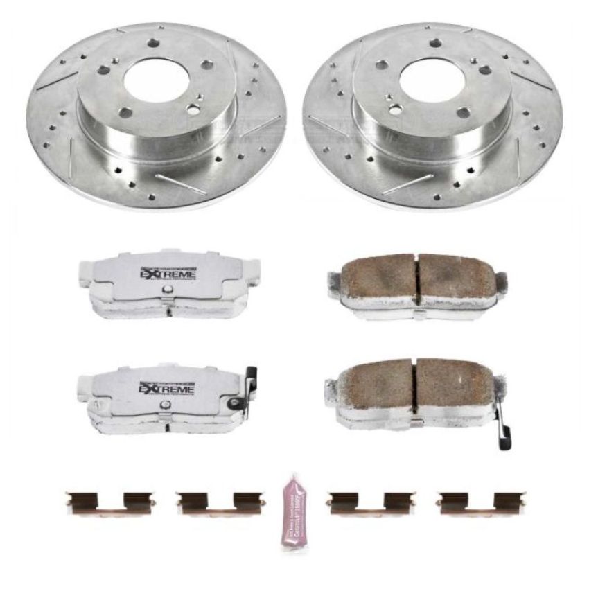 PowerStop K1168-26 Z26 Street Performance Ceramic Brake Pad and Drilled & Slotted Rotor Kit