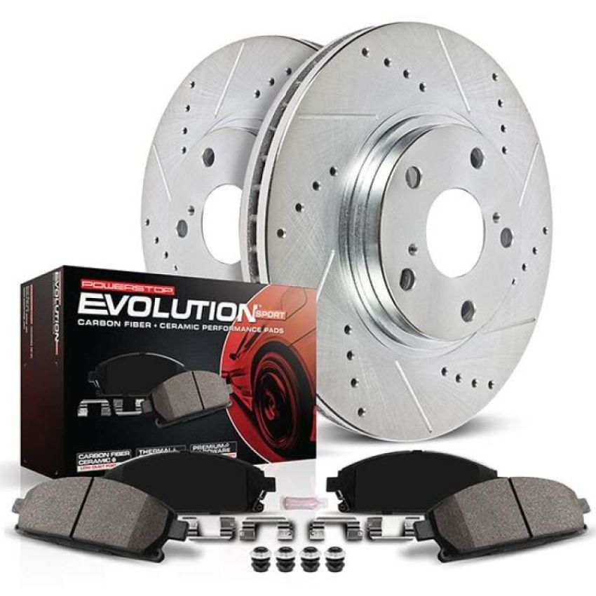 PowerStop K9007 Power Stop 2022 Hyundai Kona Front Z23 Evolution Brake Kit