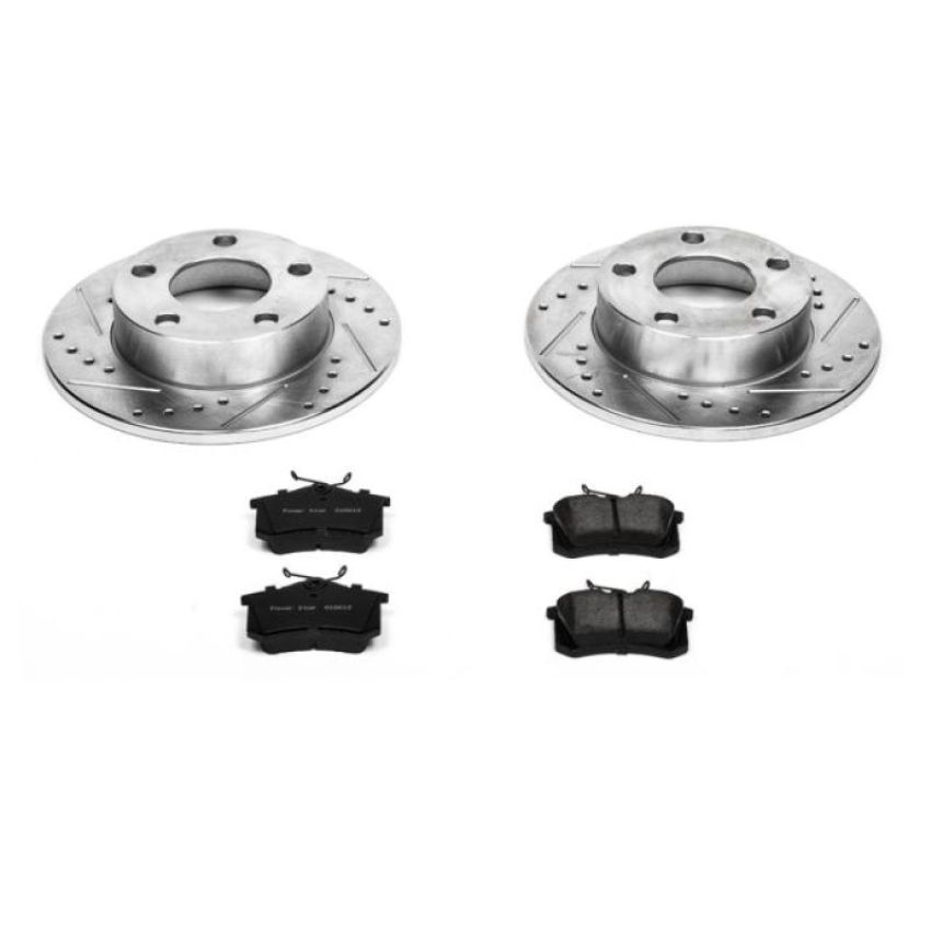 PowerStop K585 Z23 Daily Driver Carbon-Fiber Ceramic Brake Pad and Drilled & Slotted Rotor Kit