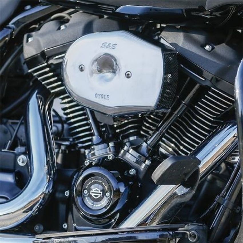 S&S Cycle 170-0595A 17-23 M8 Touring/18-23 BT Stealth Air Cleaner Kit w/ Chrome Tribute Cover