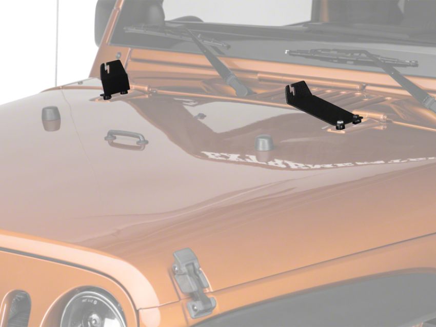 Raxiom J106742 07-18 Jeep Wrangler JK 20-In Light Bar Hood Mounting Brackets
