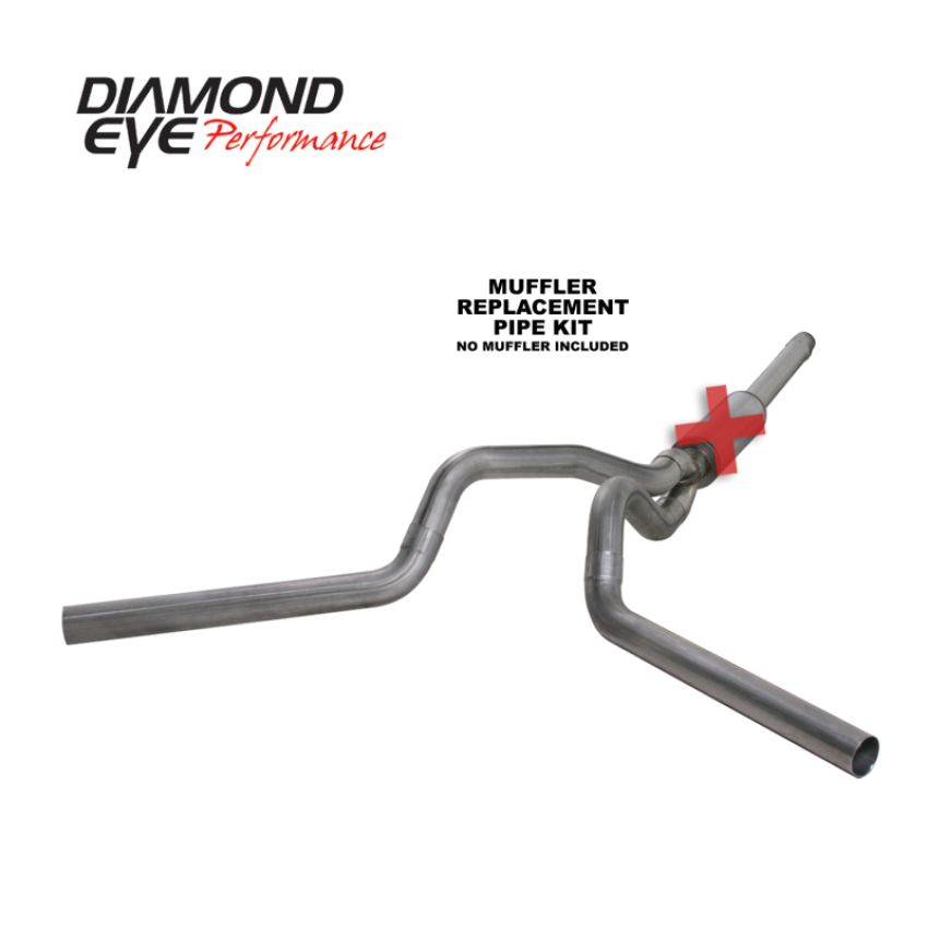 Diamond Eye Performance K4312S-RP Diamond Eye KIT 4in CB DUAL SS: 94-97 FORD 7.3L F250/F350 PWRSTROKE