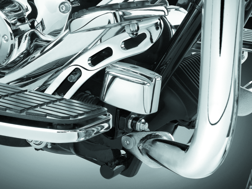 Kuryakyn 9128 Rear Master Cylinder Cover 99-07 Touring, 00-17 Softail Models Chrome
