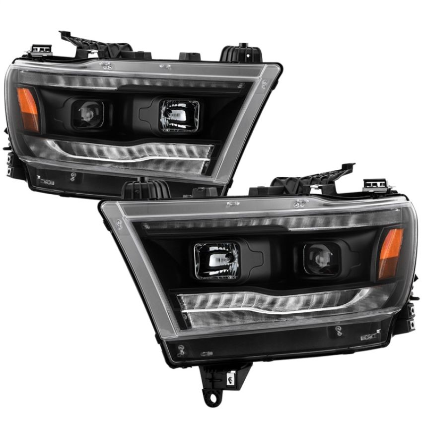 SPYDER 5087393 Projector Headlights - Sequential Turn Signal - Black