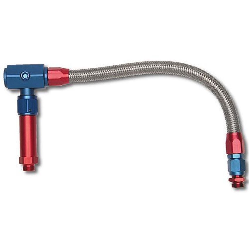 Russell 641250 Performance -6 AN to 3/8in Female NPT ProFlex Demon Carb Dual Inlet Carb Kit (Red/Blue)
