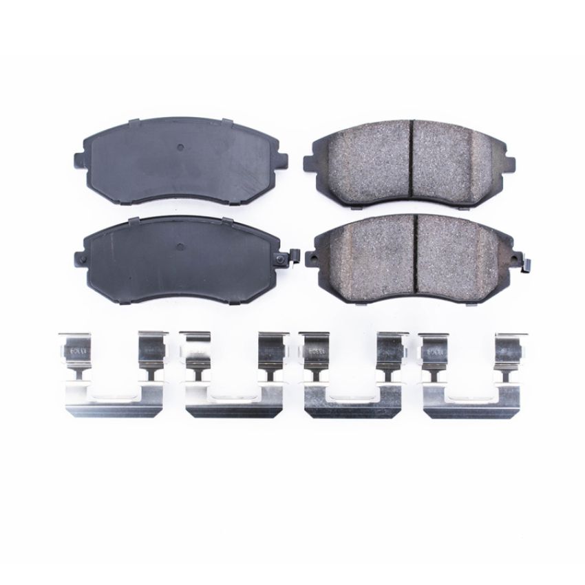 PowerStop 17-929 PowerStop - Z17 Low-Dust Ceramic Brake Pads with Hardware