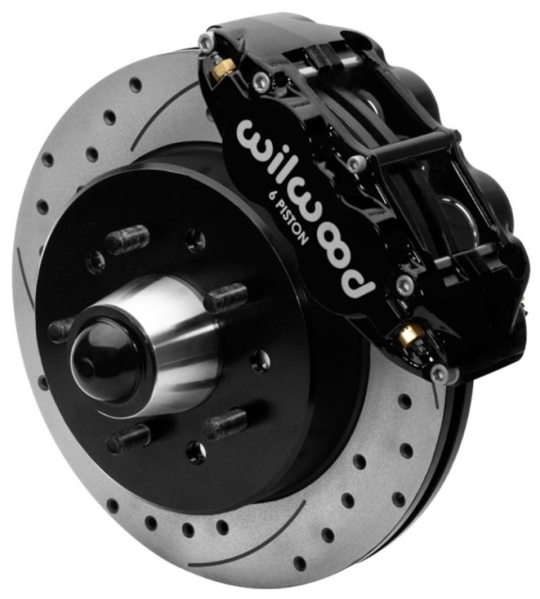 Wilwood 140-15948-D Forged Narrow Superlite 6R Front Big Brake Kit 12.19in Drilled Rotors 88-98 C1500 - Black
