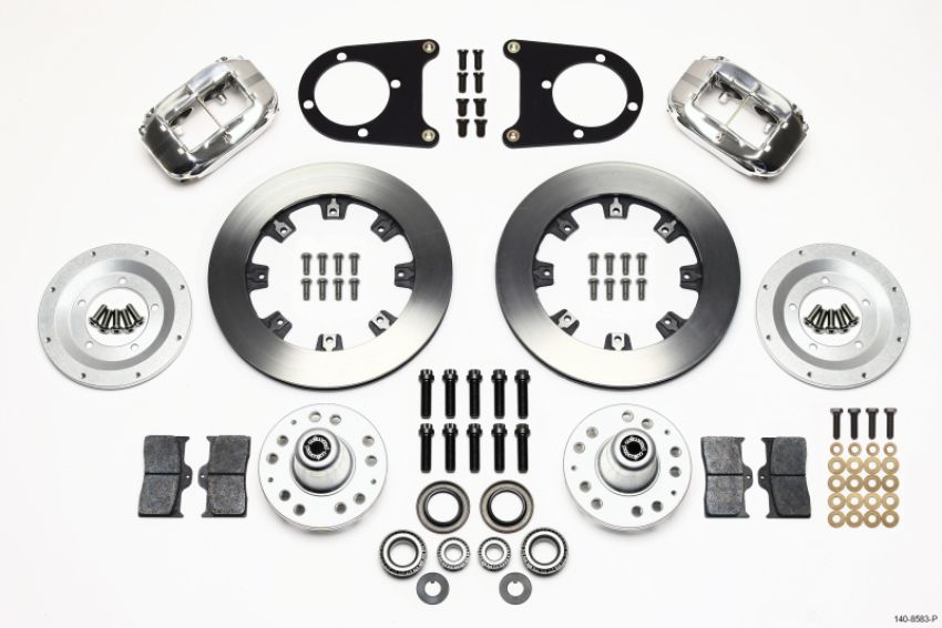 Wilwood 140-8583-P Forged Dynalite Front Kit 12.19in Polished 37-48 Ford Psgr. Car Spindle