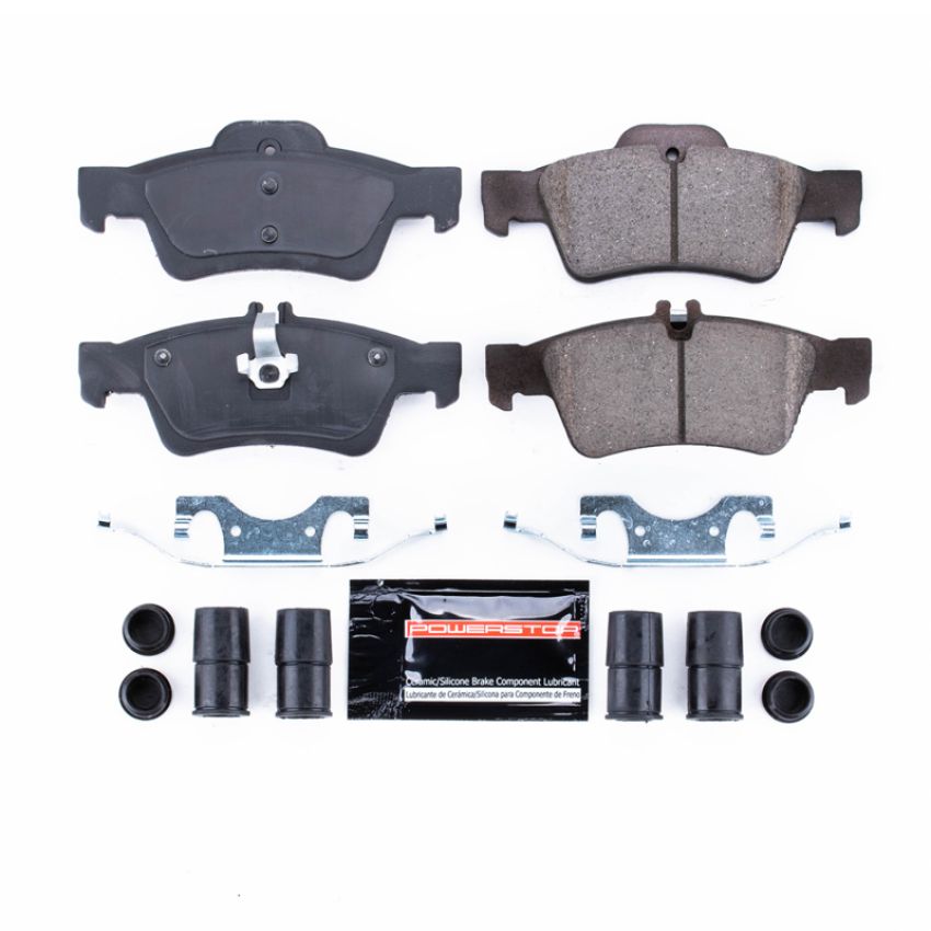 PowerStop Z23-986 PowerStop - Z23 Daily Driver Carbon-Fiber Ceramic Brake Pads with Hardware Kit