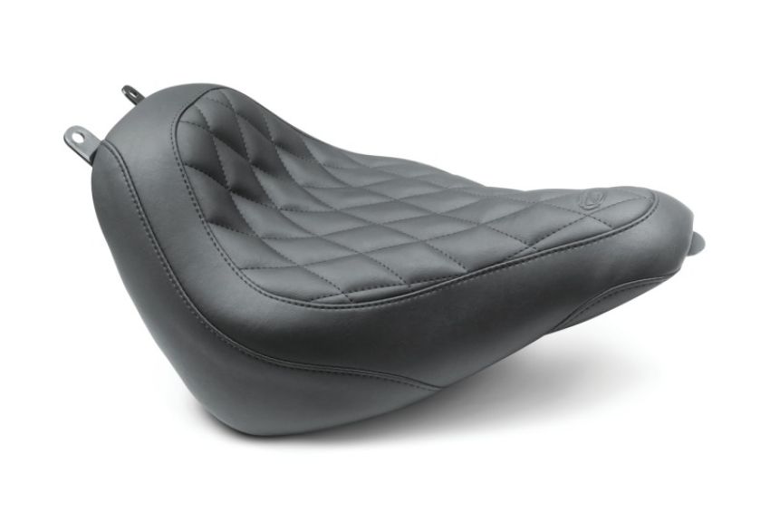 Mustang Motorcycle 83008 Mustang 18-21 Harley Heritage Classic, Deluxe Wide Tripper Solo Seat Diamond Stitch - Black