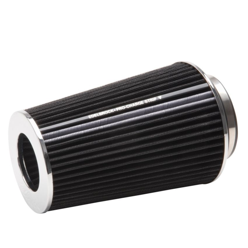 EDELBROCK EDE43690 Pro-Flo Air Filter Cone 10.5 Tall Black/Chrome