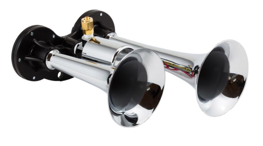 Kleinn Air Horns 99 Kleinn Chrome Dual Horn/ 6.5In/5In - Chrome-Plated Zinc Alloy