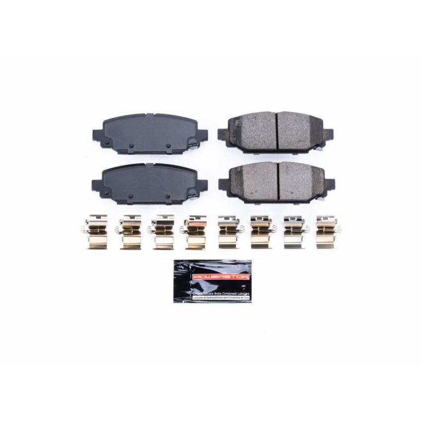 PowerStop Z23-6005 PowerStop - Z23 Daily Driver Carbon-Fiber Ceramic Brake Pads with Hardware Kit