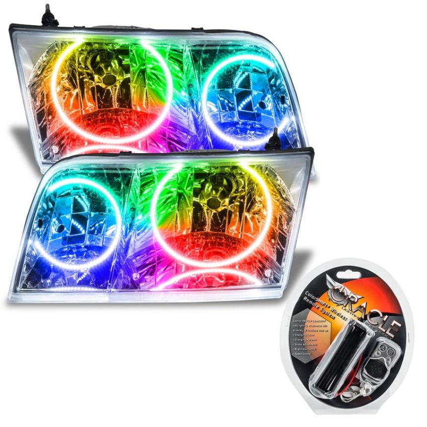 Oracle Lighting 7724-330 SMD Pre-Assembled Headlights, Chrome Bezel, Halogen, ColorSHIFT