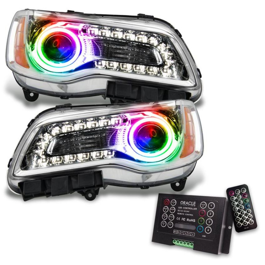 Oracle Lighting 7728-333 SMD Pre-Assembled Headlights, Non-HID, Chrome Bezel, ColorSHIFT(tm) 2.0